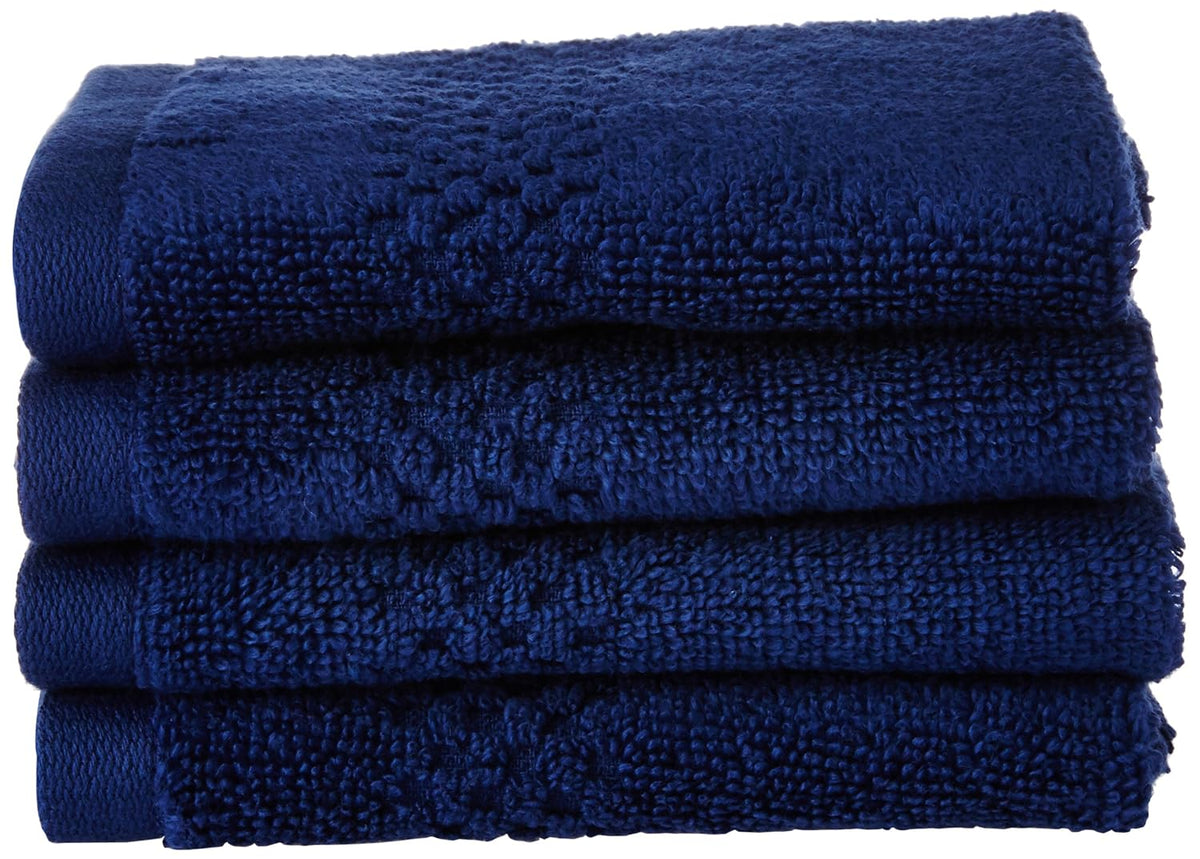 Spaces Essentials Cotton Face Towel 600 Gsm (Navy Blue) - 4 Piece