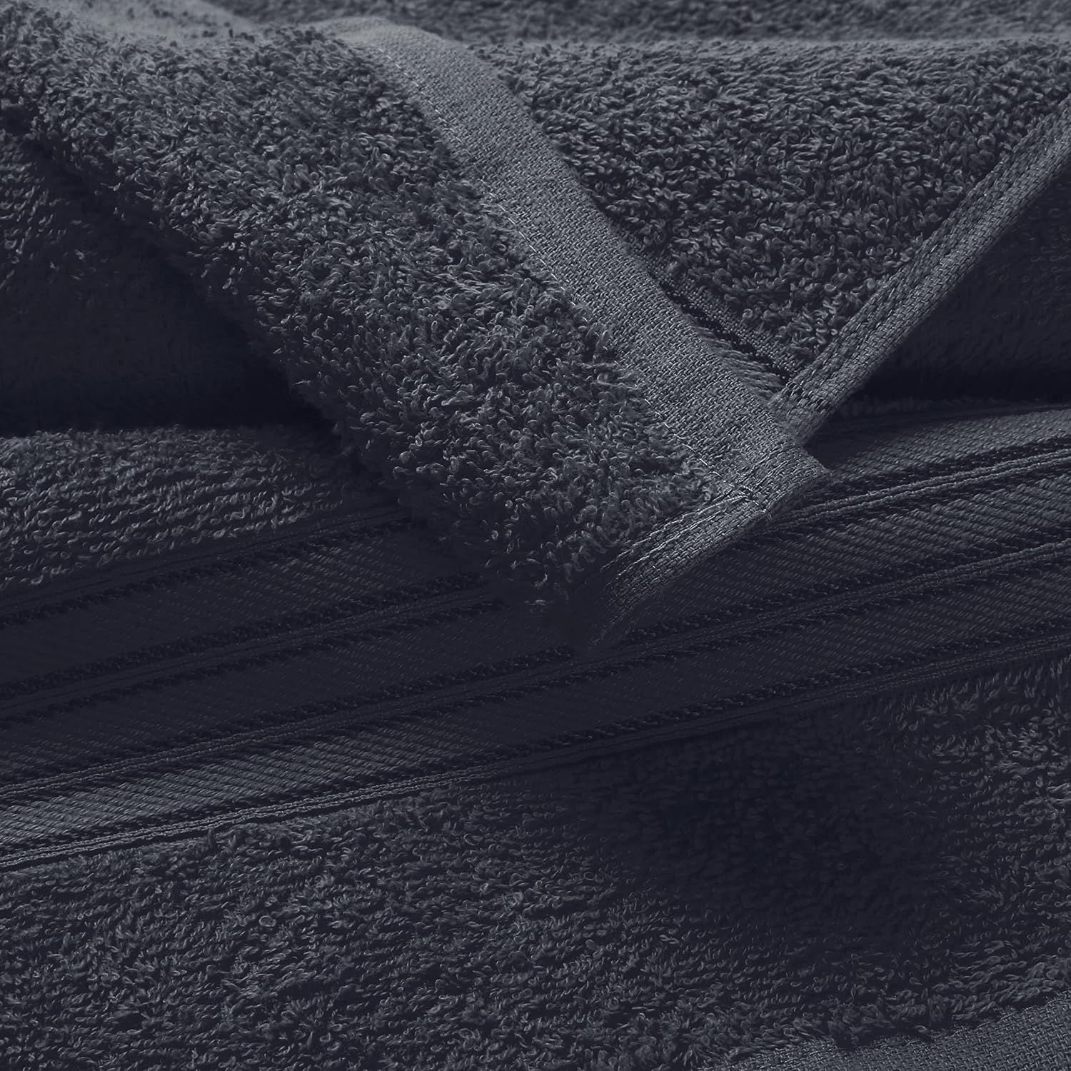 Boutiquo 100% Cotton 2 Bath, 2 Hand & 2 Face Towels 1800 Gsm | Eco-Friendly Towels For Men & Women Ultra Soft & Highly Absorbent - Charcoal Grey (Set Of 6)