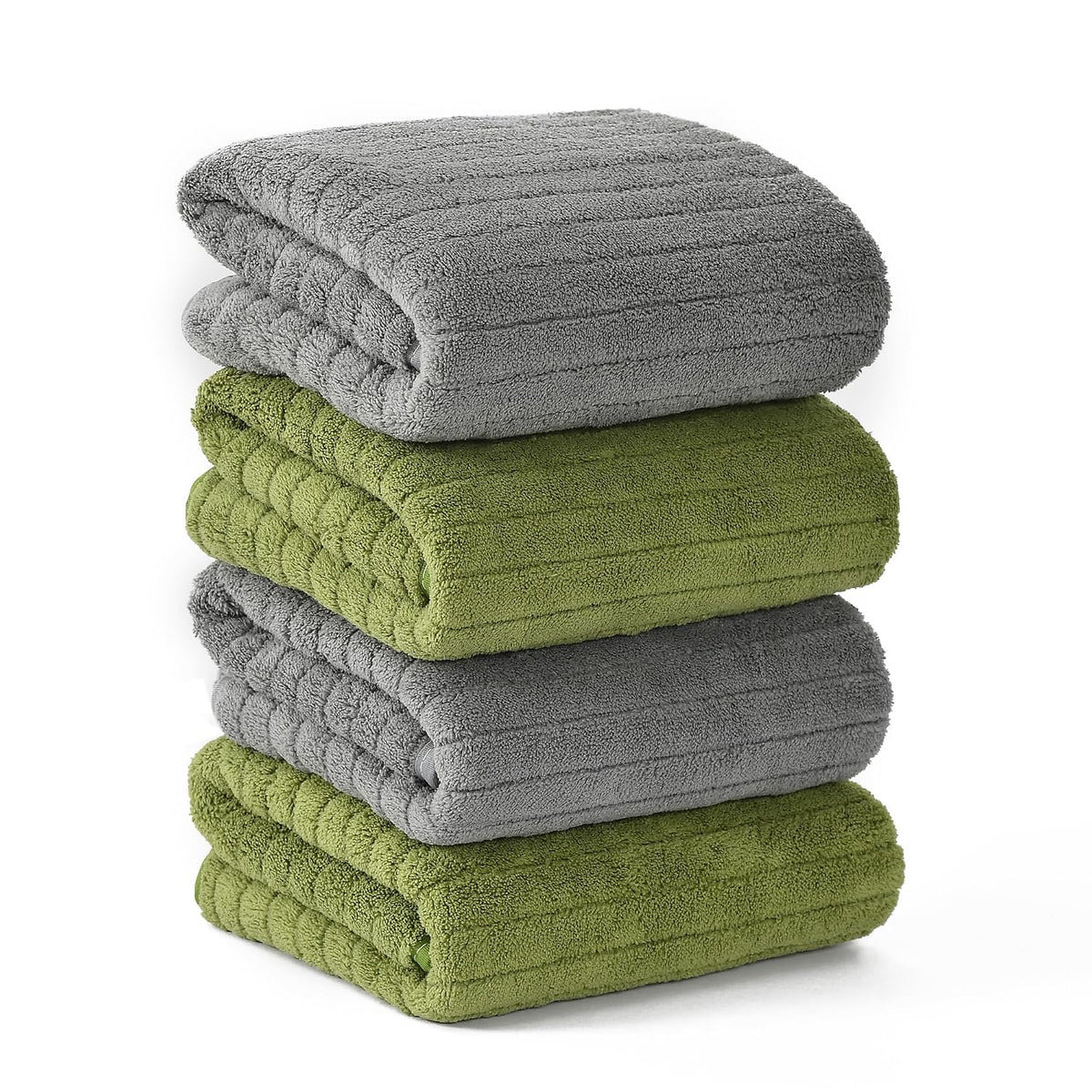 Urbanleaf Stripe Microfiber Hand Towels 340 Gsm | Gym & Workout Towels, Pack Of 4 (Multicolor 3)