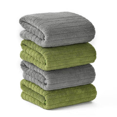 Urbanleaf Stripe Microfiber Hand Towels 340 Gsm | Gym & Workout Towels, Pack Of 4 (Multicolor 3)