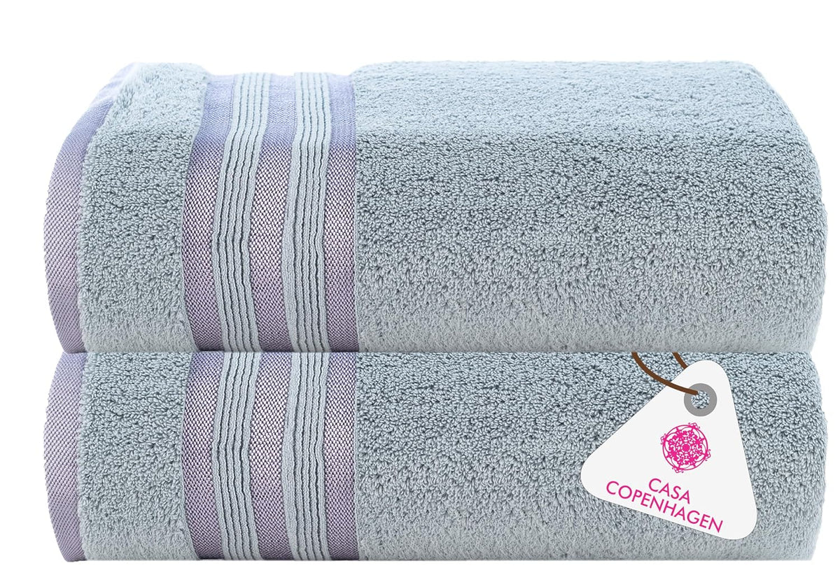 Casa Copenhagen Egyptian Cotton Exotic Hand Towel 400 Gsm (Zt Grey Violet)- 2 Pcs
