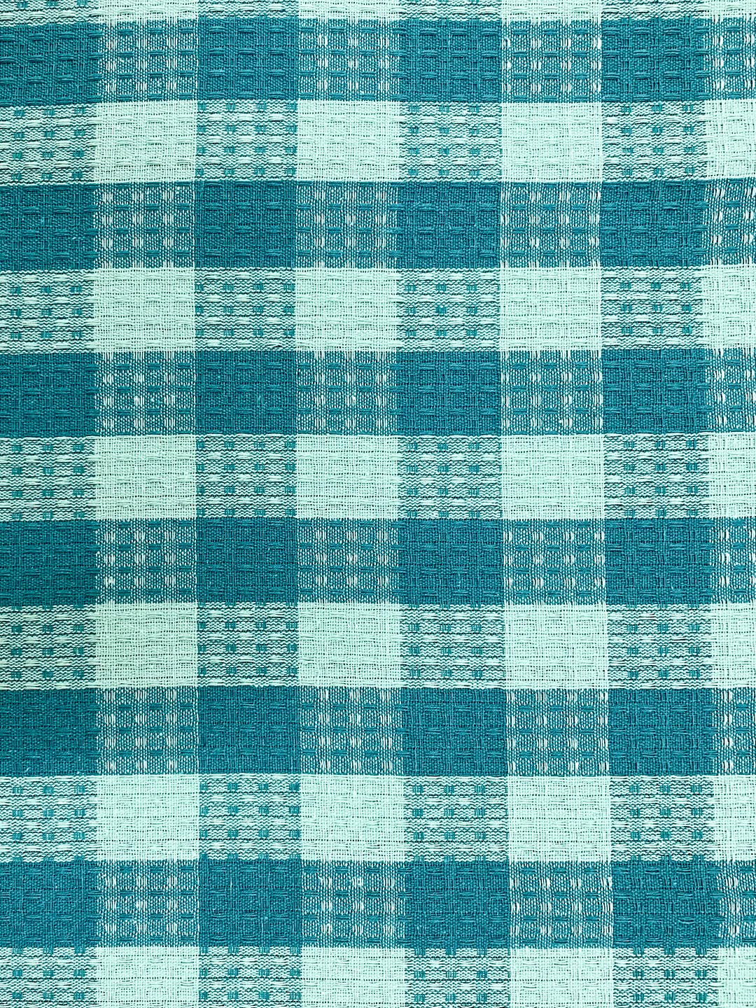 Athom Living Premium Cotton Light Weight Quick-Dry High Absorbent Cotton Bath Towel 250 Gsm, | Green Checks