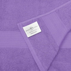 House Of Terry 100% Cotton Bath Towel 1000 Gsm | Quick Dry, Soft & Absorbent, Fade-Resistant, Skin-Friendly Large Size Towel (Brown & Lilac) - Pack Of 2