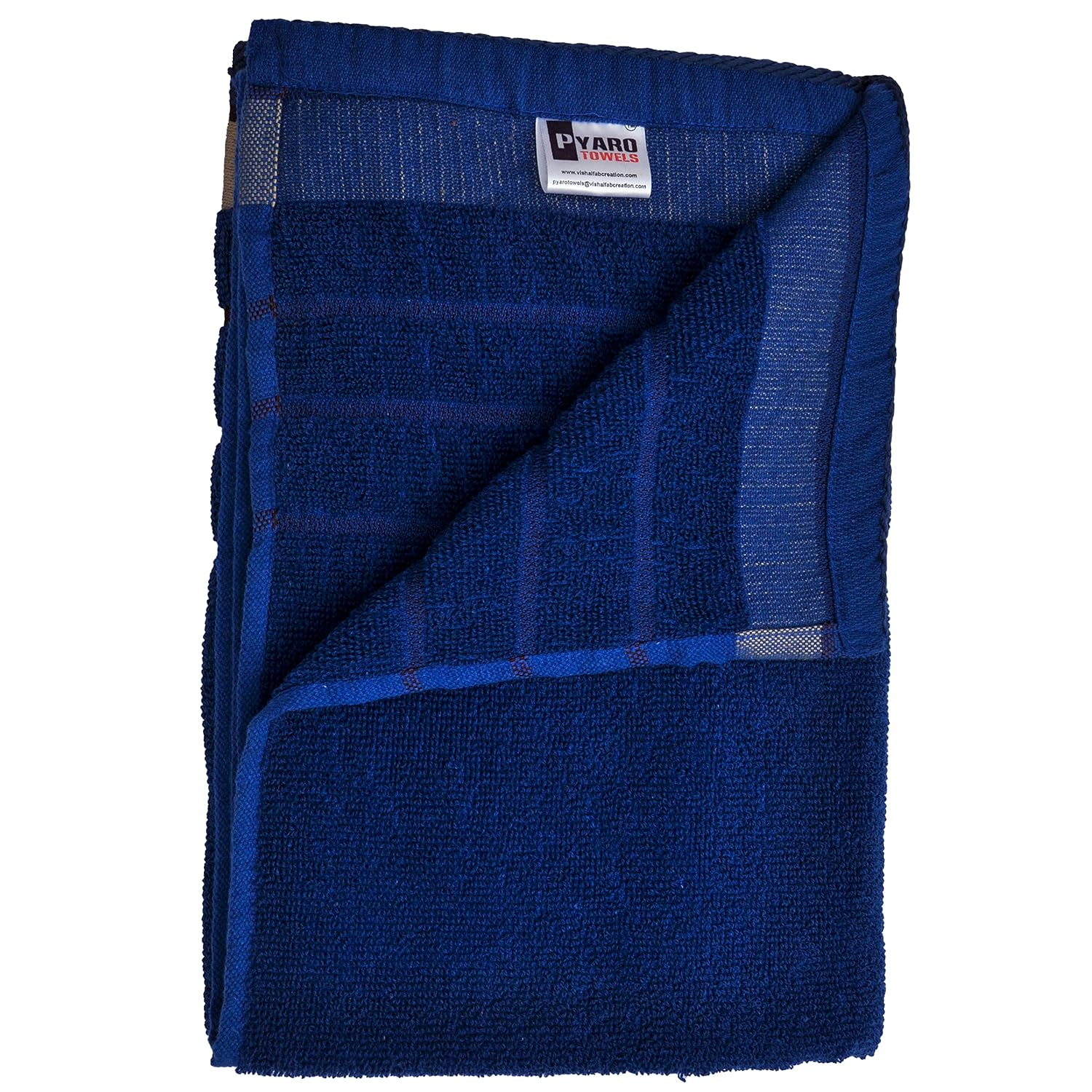 Pyaro Large Size Cotton Bath Towel 450 Gsm | Ultra Absorbent, Quick Drying & Super Soft Bathing Towel (Blue)