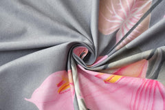 1 Single Bedsheet With One Pillow Cover - 60 X 90 Inches, Grey & Pink | Super Soft Premium Brushed Glace Cotton Bedsheet, Breathable & Wrinkle Free