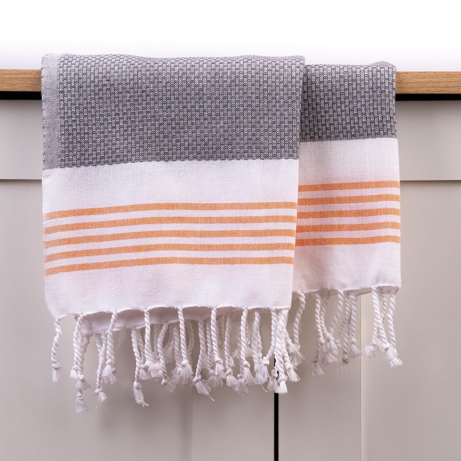 Haber Premium Light Weight 100% Cotton Bath Towel 250 Gsm | Unique Micro Waffle Texture For Active Feel, Quick Absorption & Faster Drying Towel (Slate)