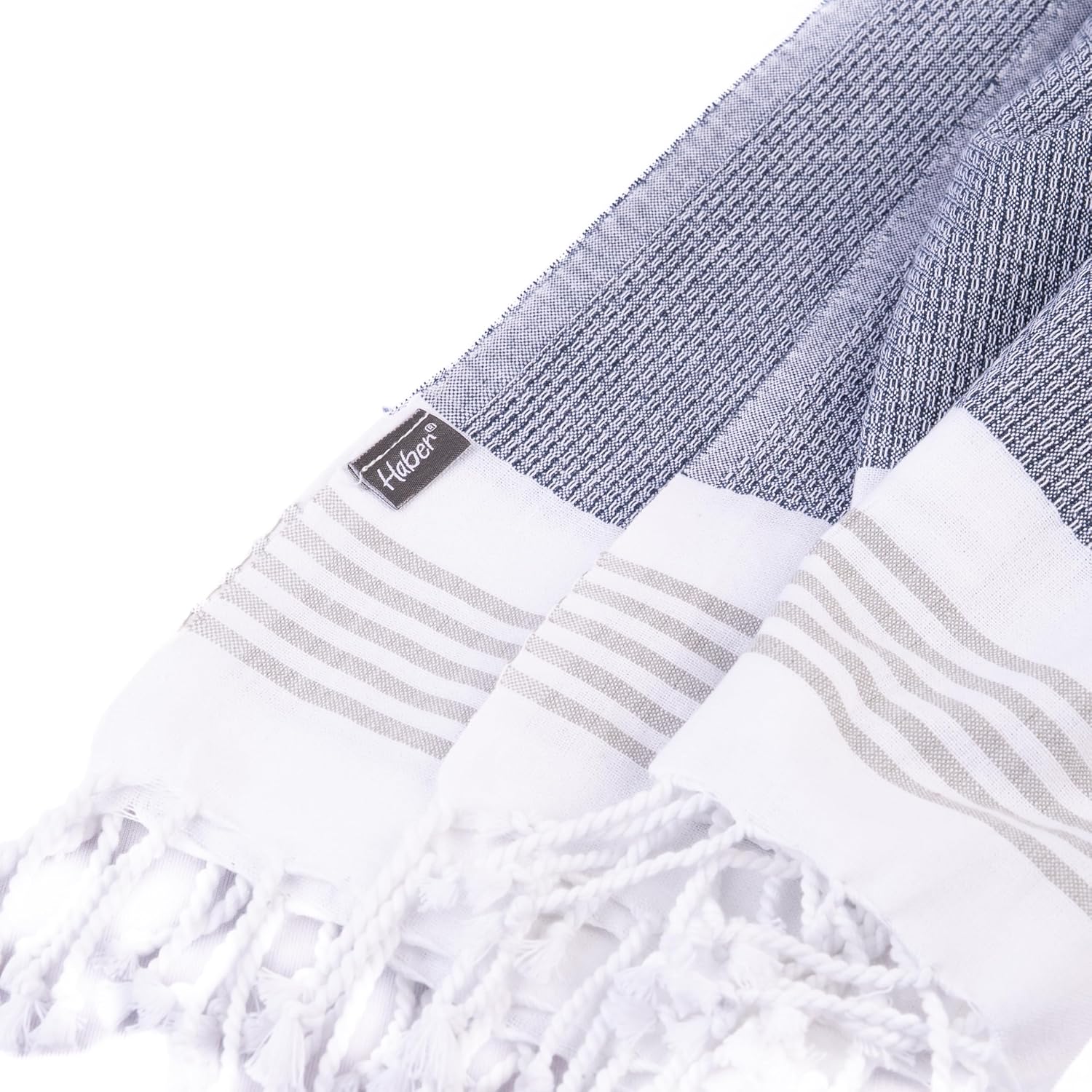 Haber Premium Light Weight 100% Cotton Bath Towel 250 Gsm | Unique Micro Waffle Texture For Active Feel, Quick Absorption & Faster Drying Towel (Blue)