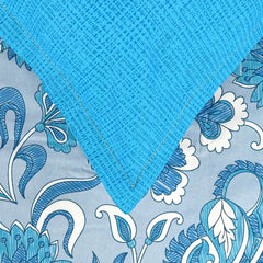 1 Single Bedsheet With 1 Pillow Cover - 57 X 87 Inches, Sky Blue | 144 Thread Count Lightweight, Soft, Skin Friendly - Everyday Use Cotton Bedsheet