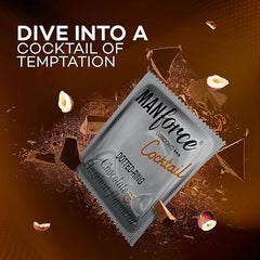 Manforce Cocktail Chocolate & Hazelnut Dotted & Flavoured Condoms For Men | 10 Pcs | Extra Dotted |