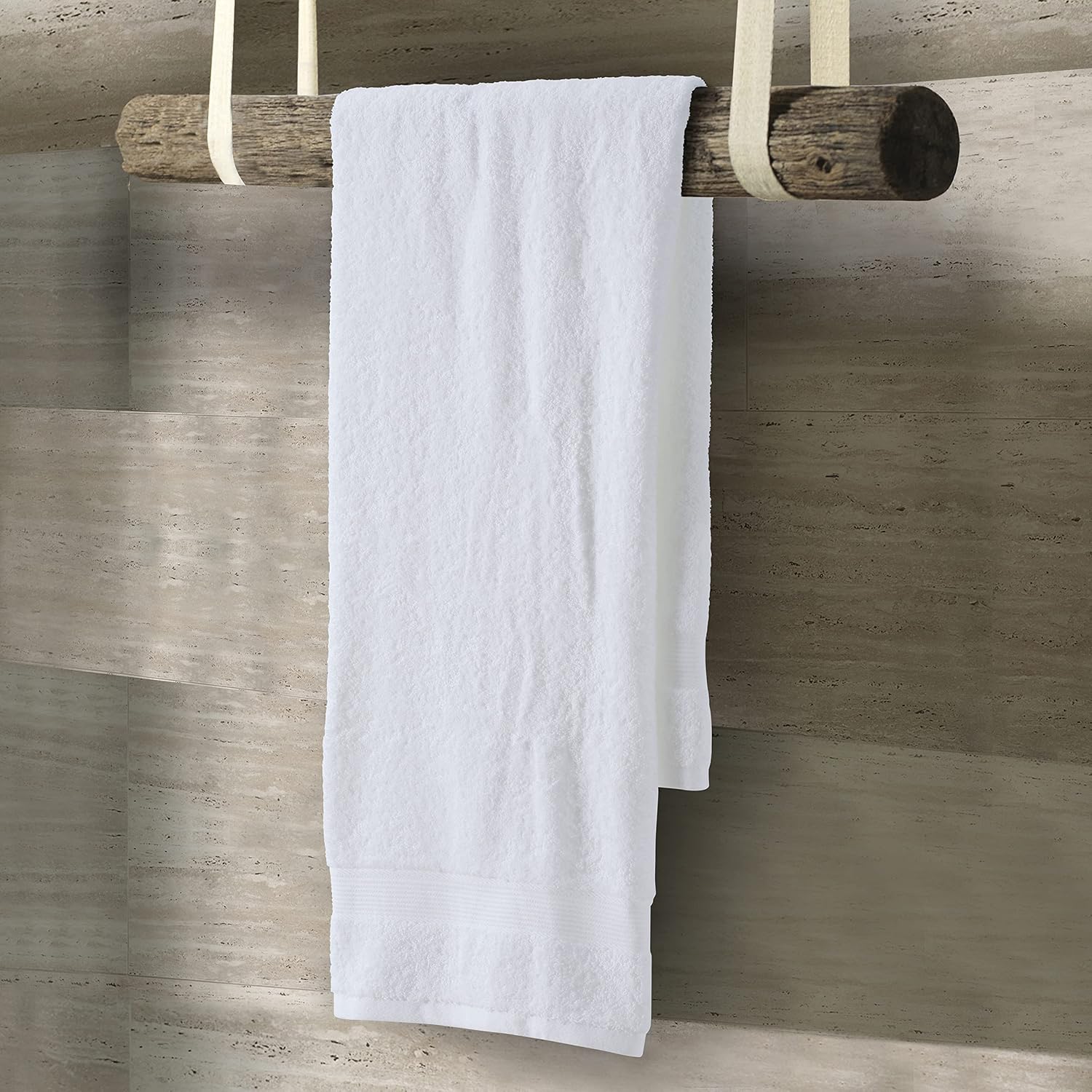 Spread Spain Cotton Bath Towels Large Size 600 Gsm | Ring Spun Bath Towel Soft & Absorbent Bath Towel For Men & Women (White)