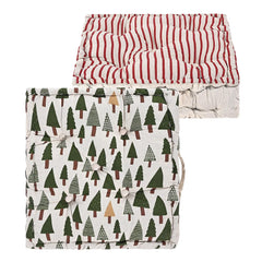 Soft Cotton Chair Cushions For Sitting, Button Pillow, Printed - Maroon & Green | Pillow For Office Work & Posture Support | Sitting Cushion & Back Rest For Chair | Pain Relief - Pack Of 2