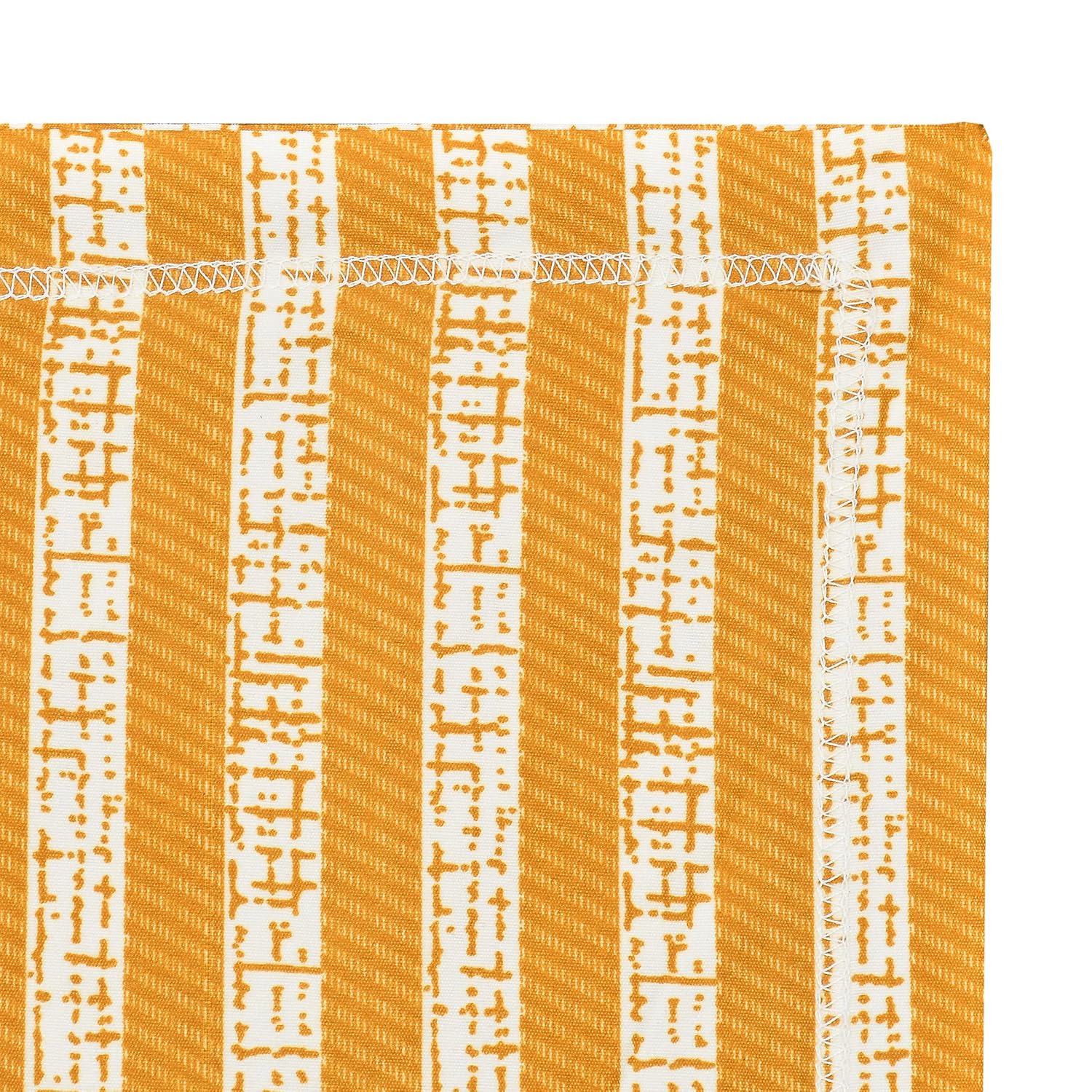 Fitzy 280 TC Fitted Bedsheet Single Size - 36 X 78 + 10 Inches, Beige & Mustard With 1 Pillow Cover | Super Soft Premium Brushed Glace Cotton Bedsheet, Breathable & Wrinkle Free