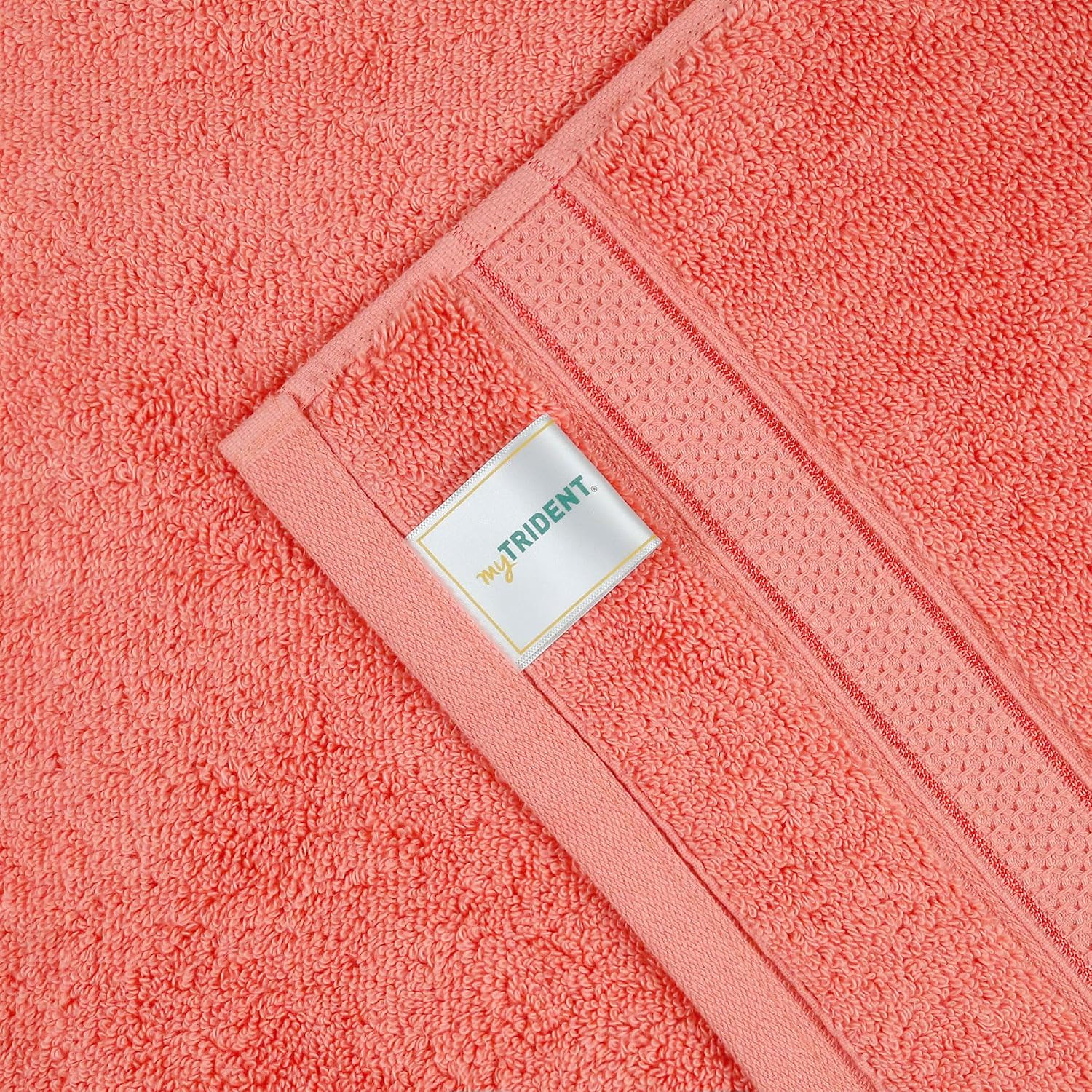Mytrident Indulgence Collection Hand Towel 400 Gsm | 100% Cotton For Men & Women Hand Towel - Coral Pink (Pack Of 2)