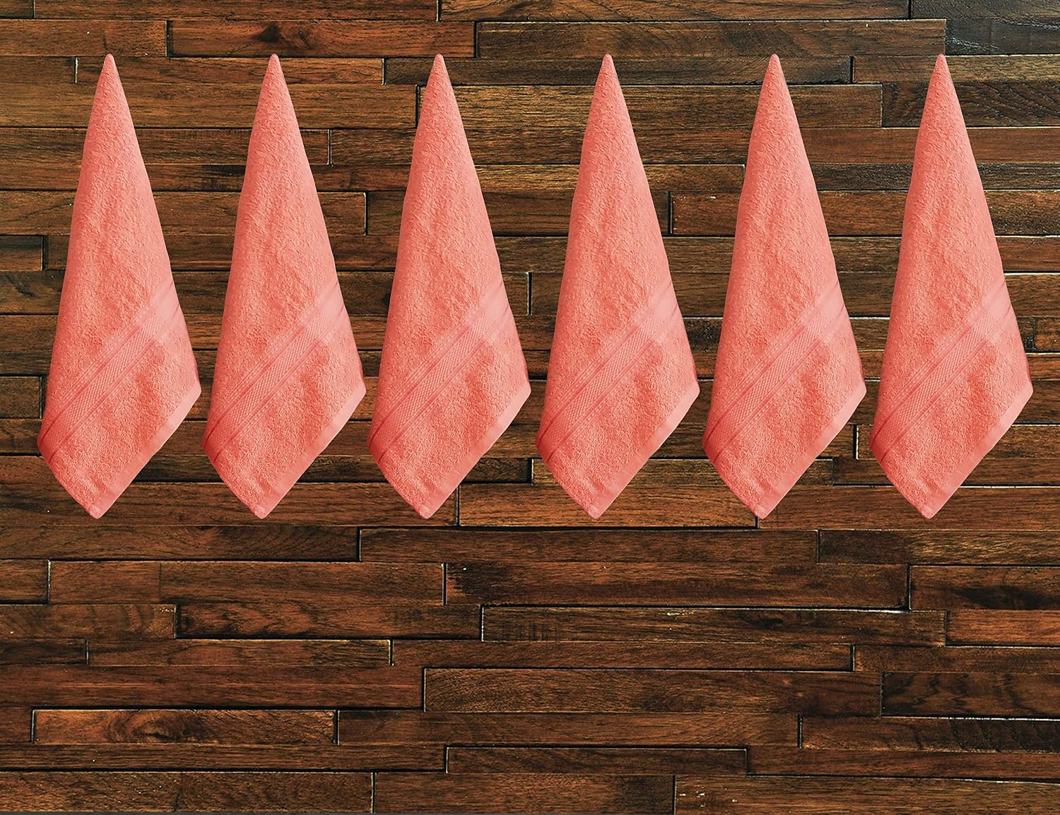 Ksc Shop Premium Luxury Cotton Face Towel 900 Gsm | Ultra Soft Highly Absorbent Face Towel (Nectar Peach) - Pack Of 6