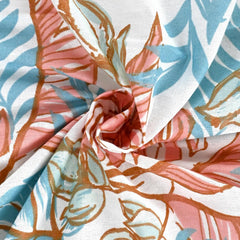 100% Pure Cotton Double Bedsheet For Queen With 2 Pillow Covers - 87 X 100 Inches, Aqua & Red | Soft & Durable For Everyday Use & Bedroom - All Season Comfort