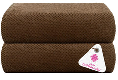 Casa Copenhagen Egyptian Cotton Exotic Hand Towel 400 Gsm (Brown)- 2 Pcs