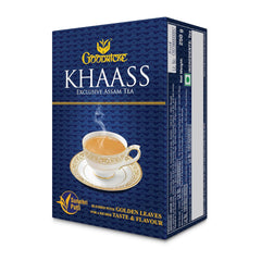 Goodricke Khaass Exclusive Assam Tea - 250gm, 8.8 Ounce | Richer Taste & Flavored Chai - Blended With Golden Leaves | Sweet Lasting Aftertaste 100% Natural Assam Tea - Low Caffeine