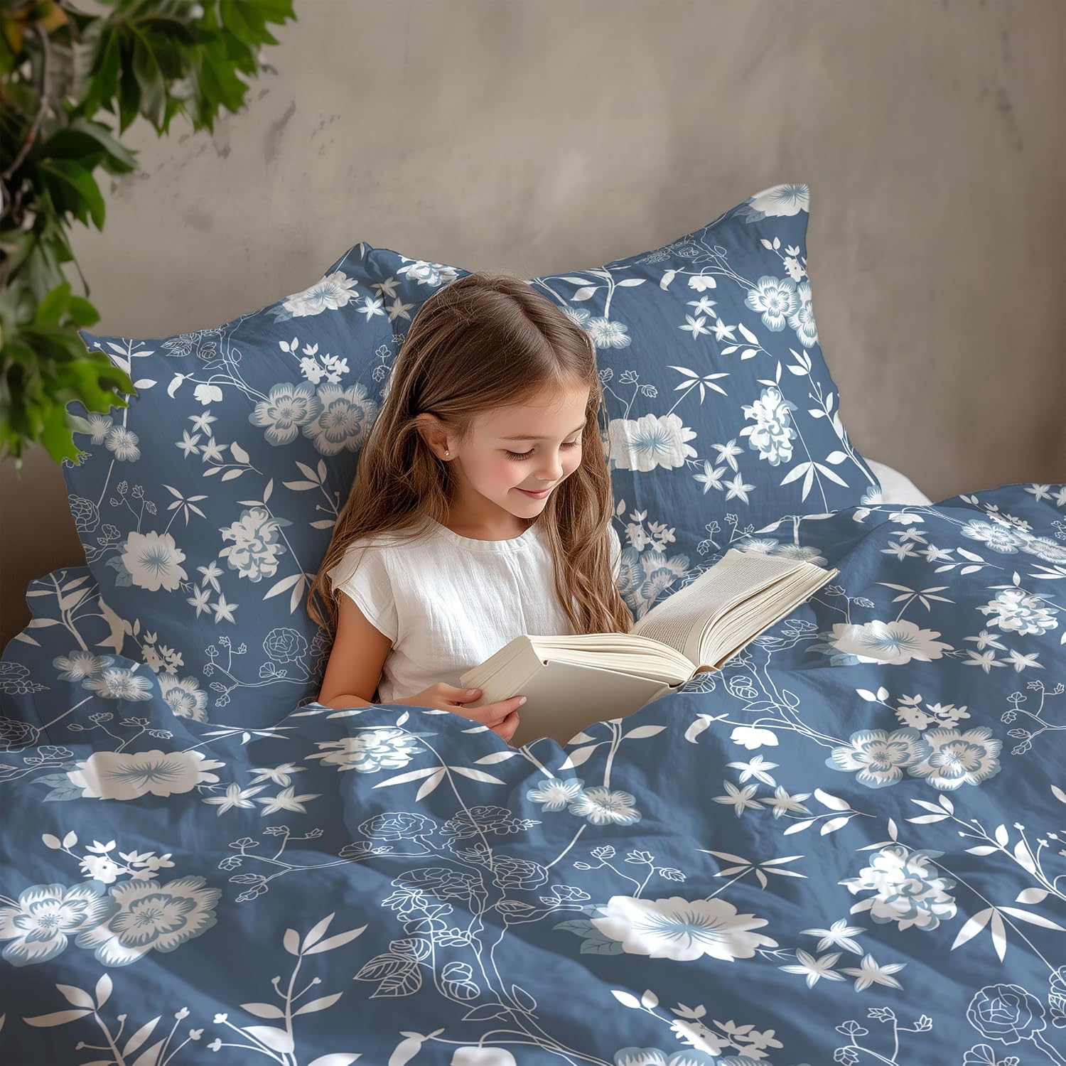 100% Pure Cotton Bedsheet For Double Bed With 2 Pillow Covers - 88 X 90 Inches, Indigo Blue | Soft & Breathable Fabric | Comfortable For Daily Use