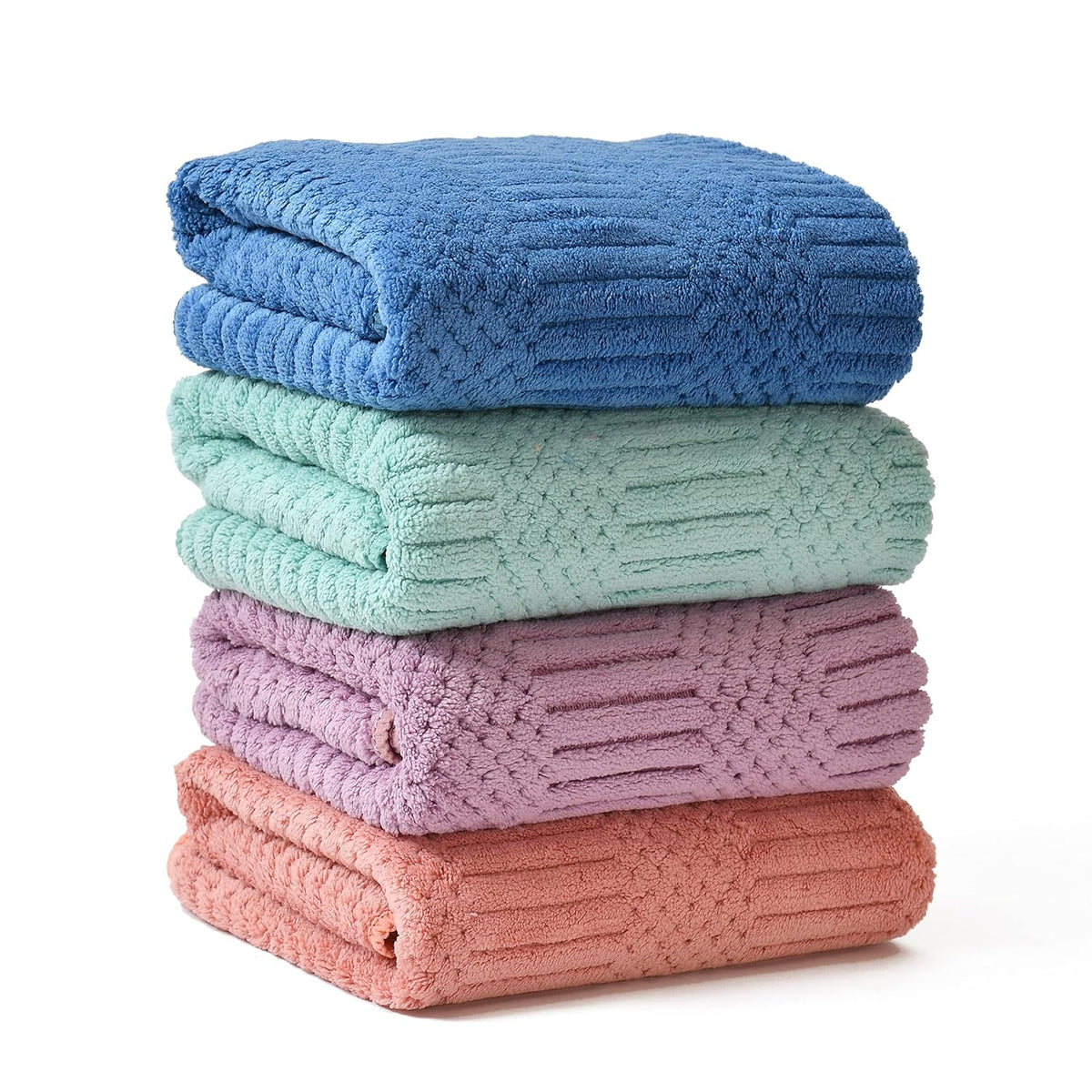 Urbanleaf Super Soft Microfiber Hand Towels Gym & Workout Towels (4 Pieces, Multi Colors) 400 Gsm