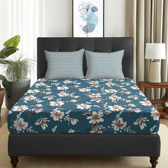 1 Piece Microfiber Bedsheet For Double Bed With 2 Pillow Covers - 88 X 98 Inches, Multicolor | Cotton Bedsheet, Breathable & Wrinkle Free