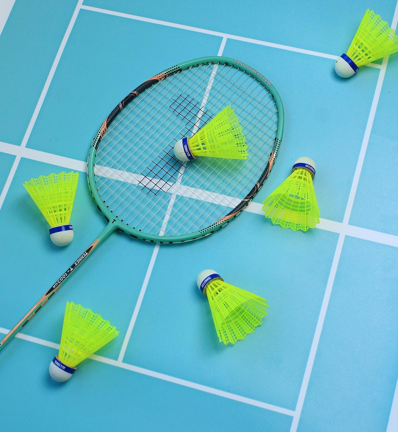 Tennex T 777 Tournament Nylon Shuttlecock , Durable | Yellow , Pack Of 6
