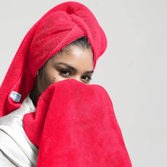Softspun Microfiber Bath & Hair Care Towel 360 Gsm | Ultra Absorbent Super Soft & Comfortable Quick Drying For Men & Women Daily Use Extra Large Size Towel (Red)