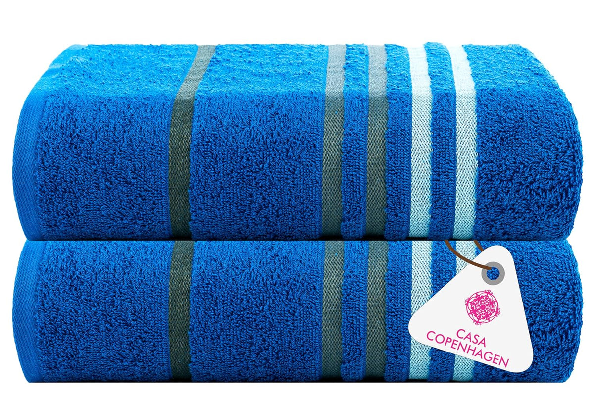 Casa Copenhagen Egyptian Cotton Exotic Hand Towel 400 Gsm (Ex Electric Blue)- 2 Pcs