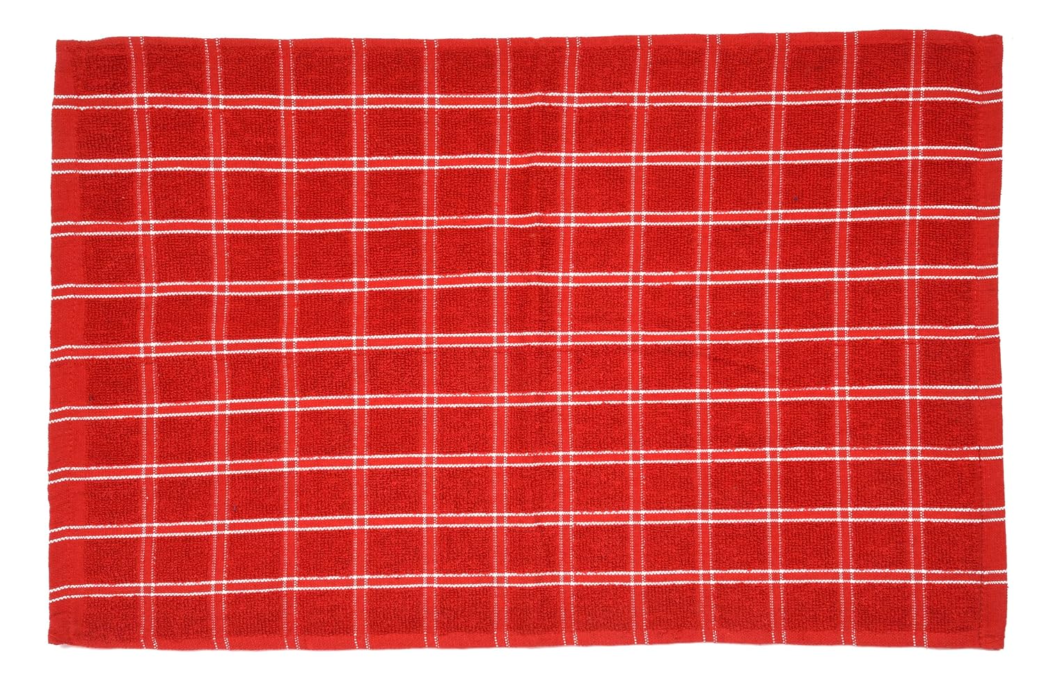 Texstyle 100% Cotton Kitchen Multipurpose Towel 600gsm | Kitchen Cleaning & Quick Drying Of Plates & Glasses, High Absorbency Towel - Pack Of 4 (Red)