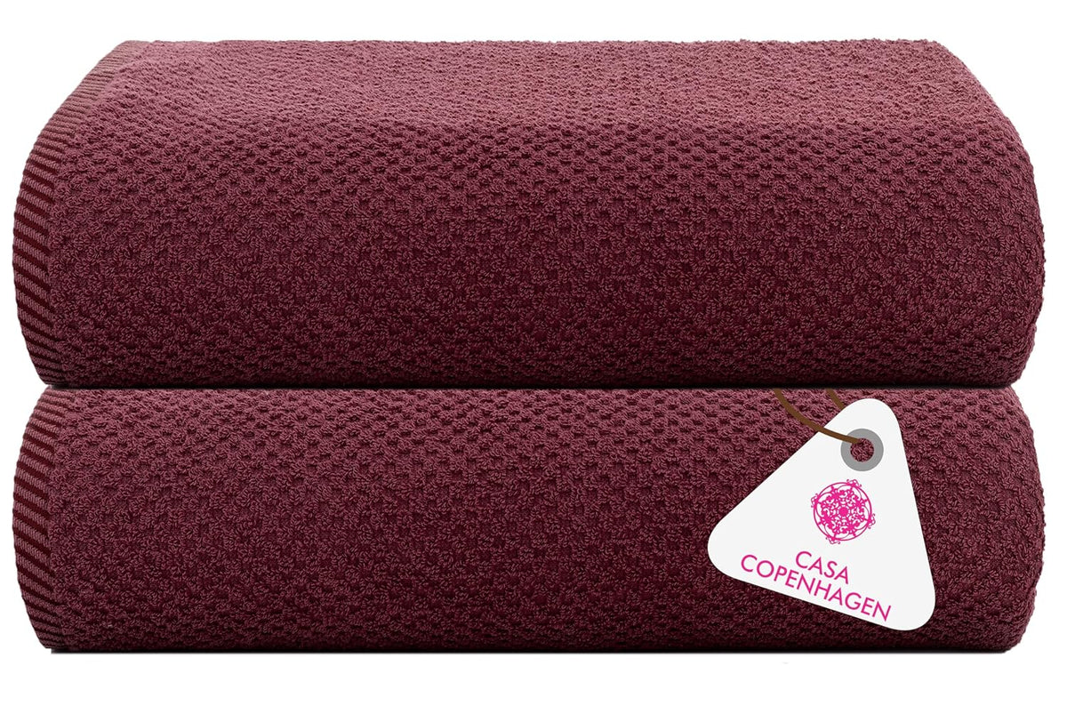 Casa Copenhagen Egyptian Cotton Exotic Hand Towel 400 Gsm (P Burgundy)- 2 Pcs