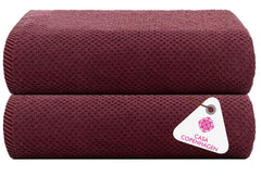 Casa Copenhagen Egyptian Cotton Exotic Hand Towel 400 Gsm (P Burgundy)- 2 Pcs