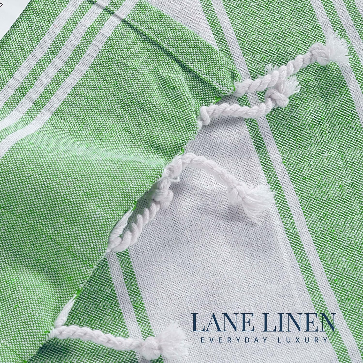 Lane Linen Turkish Beach Towels 699 Gsm | Extra Large Beach Towel, Pre-Washed For Soft Feel, Oversized Sand Free Quick-Dry Pool Towel- Jade Green (2 Pack)