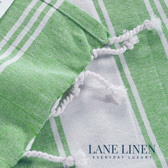 Lane Linen Turkish Beach Towels 699 Gsm | Extra Large Beach Towel, Pre-Washed For Soft Feel, Oversized Sand Free Quick-Dry Pool Towel- Jade Green (2 Pack)