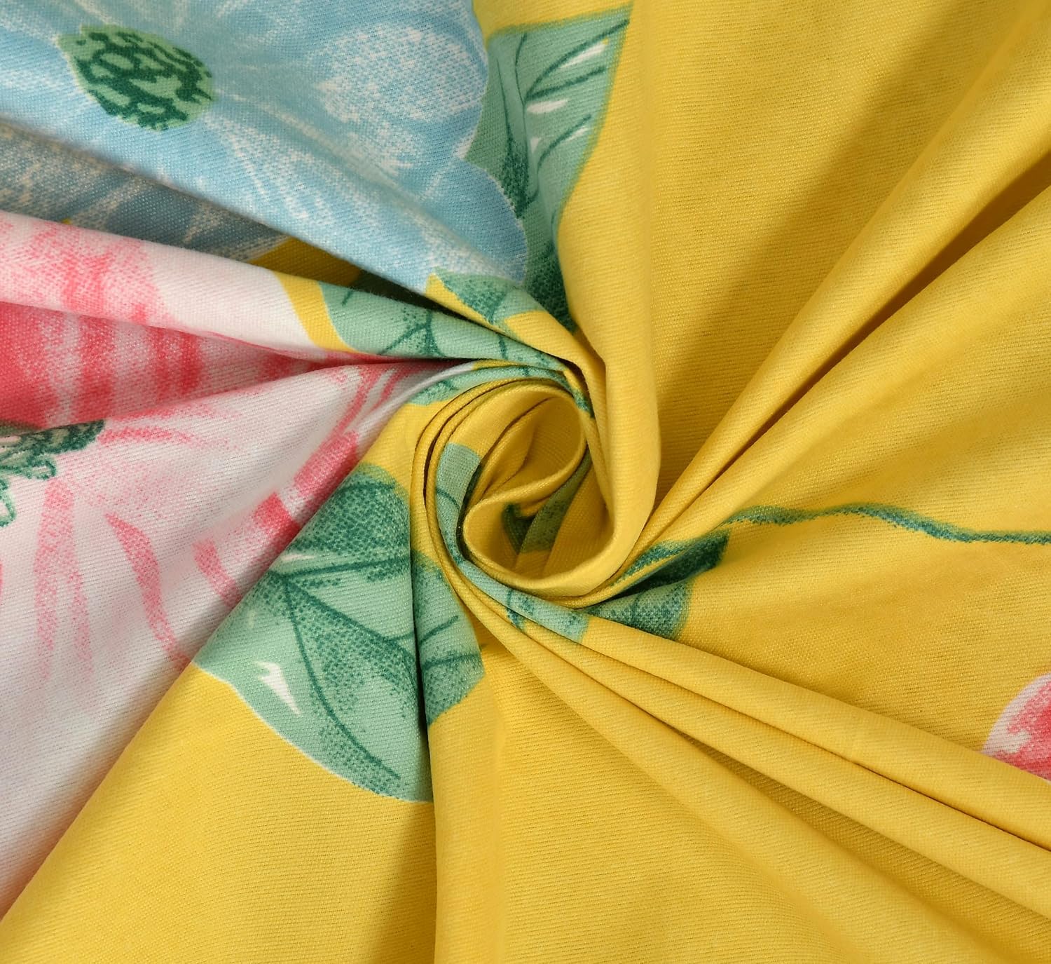 Printed Double Bedsheet With 2 Pillow Cover - 72 X 78 X 6 Inches, Yellow | All Around Elastic Fitted Bedsheet | Super Soft Polycotton With 200 Thread Count