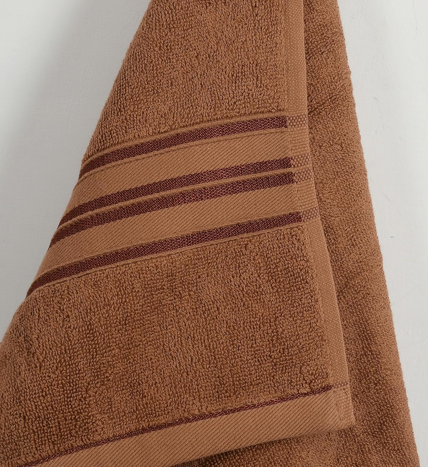 Cotton Bolls Textiles 100% Cotton Bath Towel 600 Gsm | Super Soft & Absorbent Quick-Dry Bath Towel Textured & Durable Cotton Towel (Coffee)