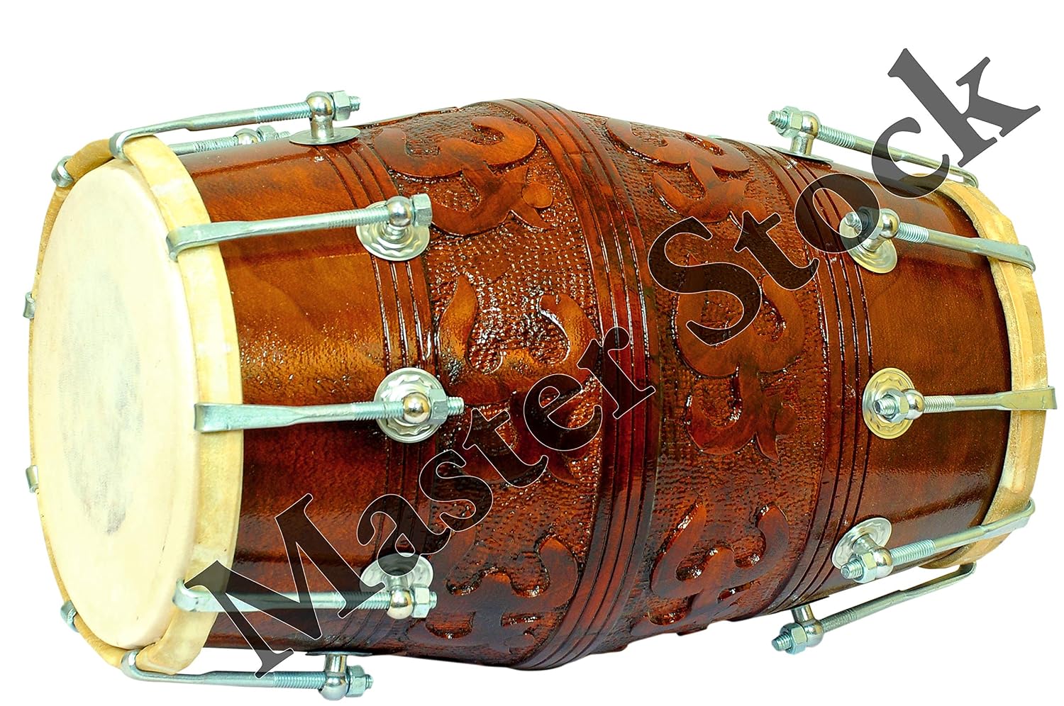 Sheesham Wood Professional Dholak With Carry Bag - Brown | Perfectly Symmetric Round Dholak - Dholak For Festival, Wedding, Satsang | Very Easy To Tune