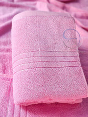 Lush Haven Decor Large Bath Towel 500 Gsm | 100% Pure Cotton Full Size Xxxl Ultra Soft (Pink)