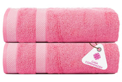 Casa Copenhagen Egyptian Cotton Exotic Hand Towel 400 Gsm (Pink)- 2 Pcs