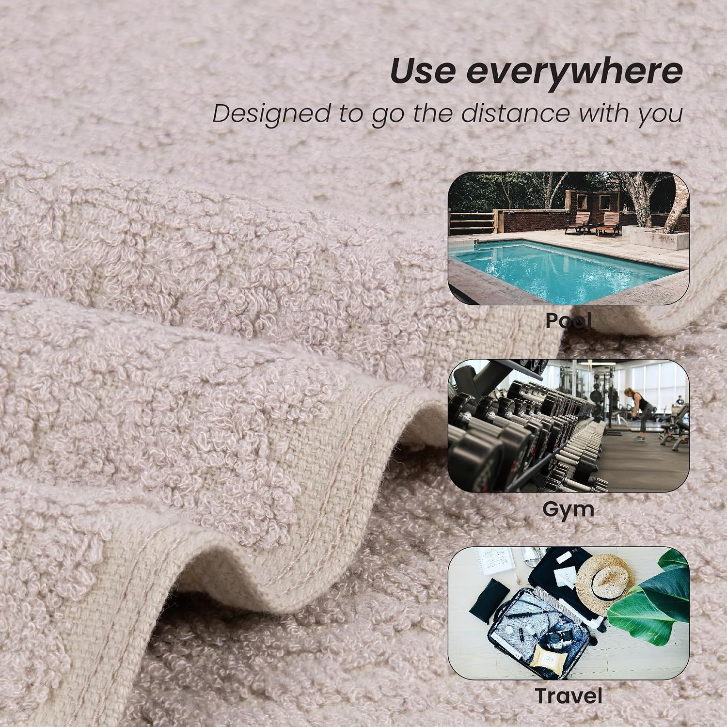 Mush Hearth & Haven Bamboo Large Size Bath Towels 900 Gsm | Bamboo Bath Towel Soft, Highly Absorbent & Quick Dry (Teal & Slate Grey) - Pack Of 2