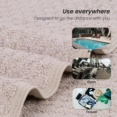 Mush Hearth & Haven Bamboo Large Size Bath Towels 900 Gsm | Bamboo Bath Towel Soft, Highly Absorbent & Quick Dry (Teal & Slate Grey) - Pack Of 2