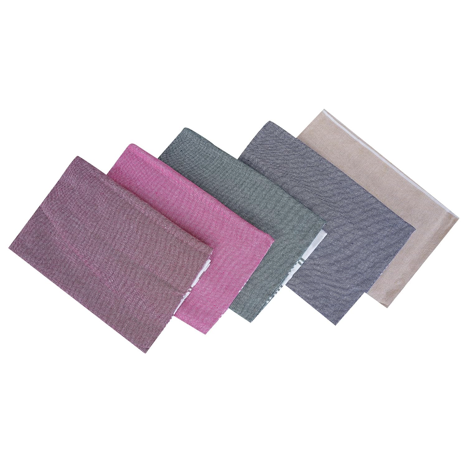 Comfort Weave Cotton Striped Bath Towels 250 Gsm Multicolor (Set Of 5)