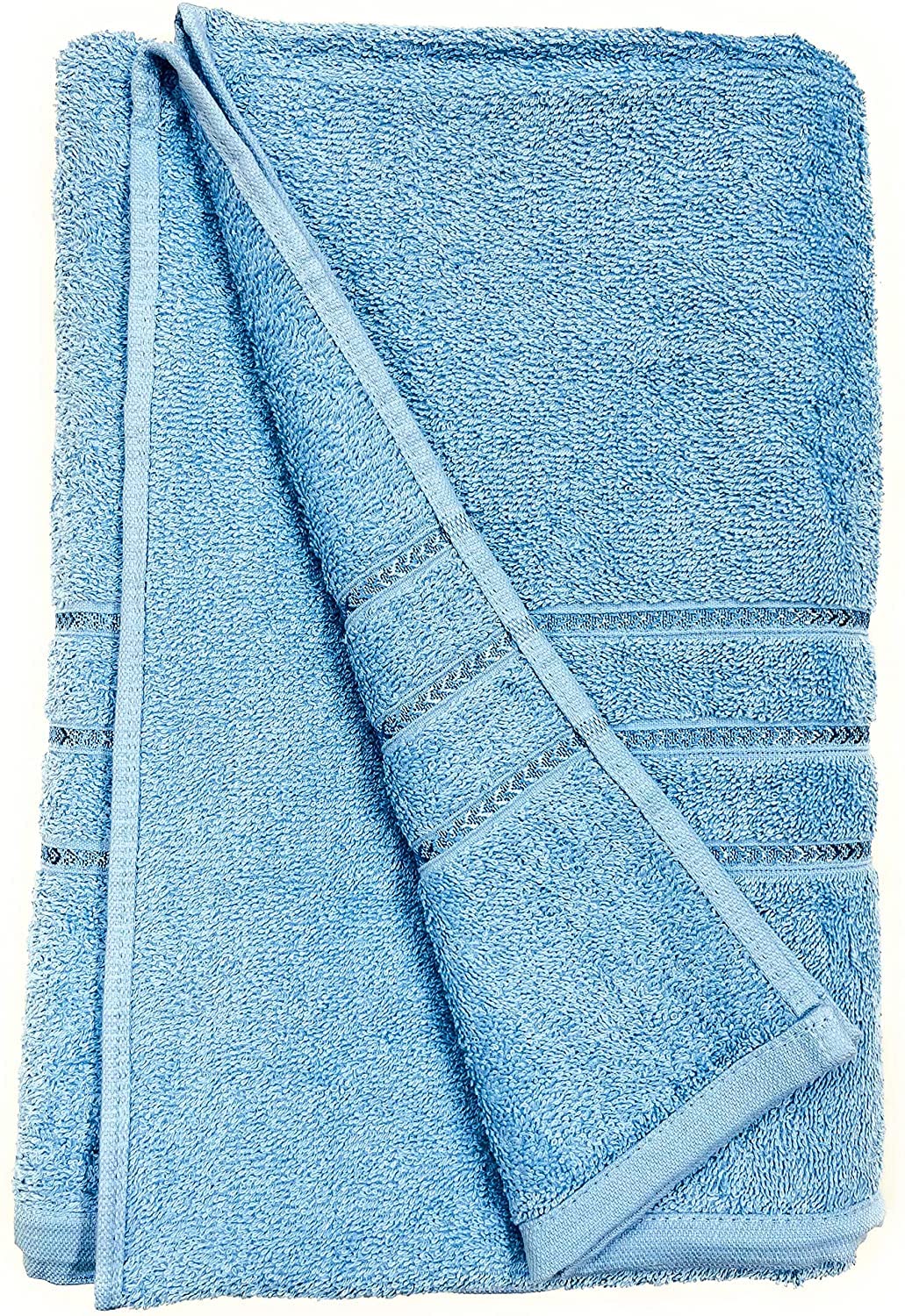 Bombay Dyeing Flora Small Size Bath Towel 500 Gsm - Sky Blue