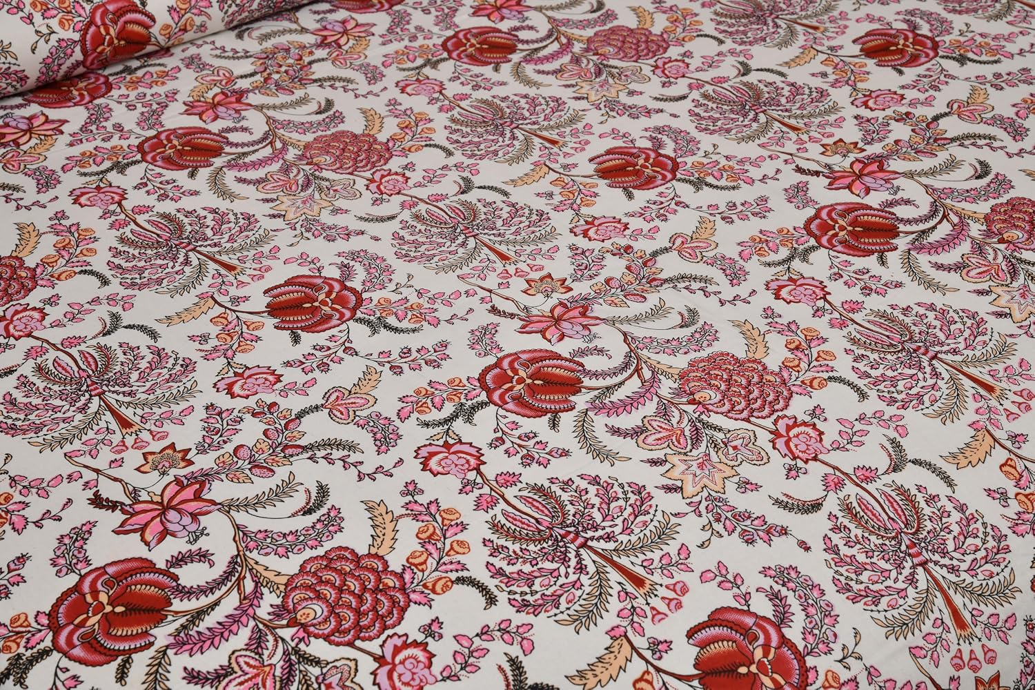 Jaipuri Bedsheet For Double Bed With 2 Pillow Covers - 90 X 108 Inches, Multicolor | Pure Cotton Bedsheet King Size Bed | Soft & Breathable Fabric