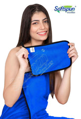 Softspun Microfiber Super Soft Hand & Face Wipes 300 Gsm Towel Set - 4 Piece (Blue)