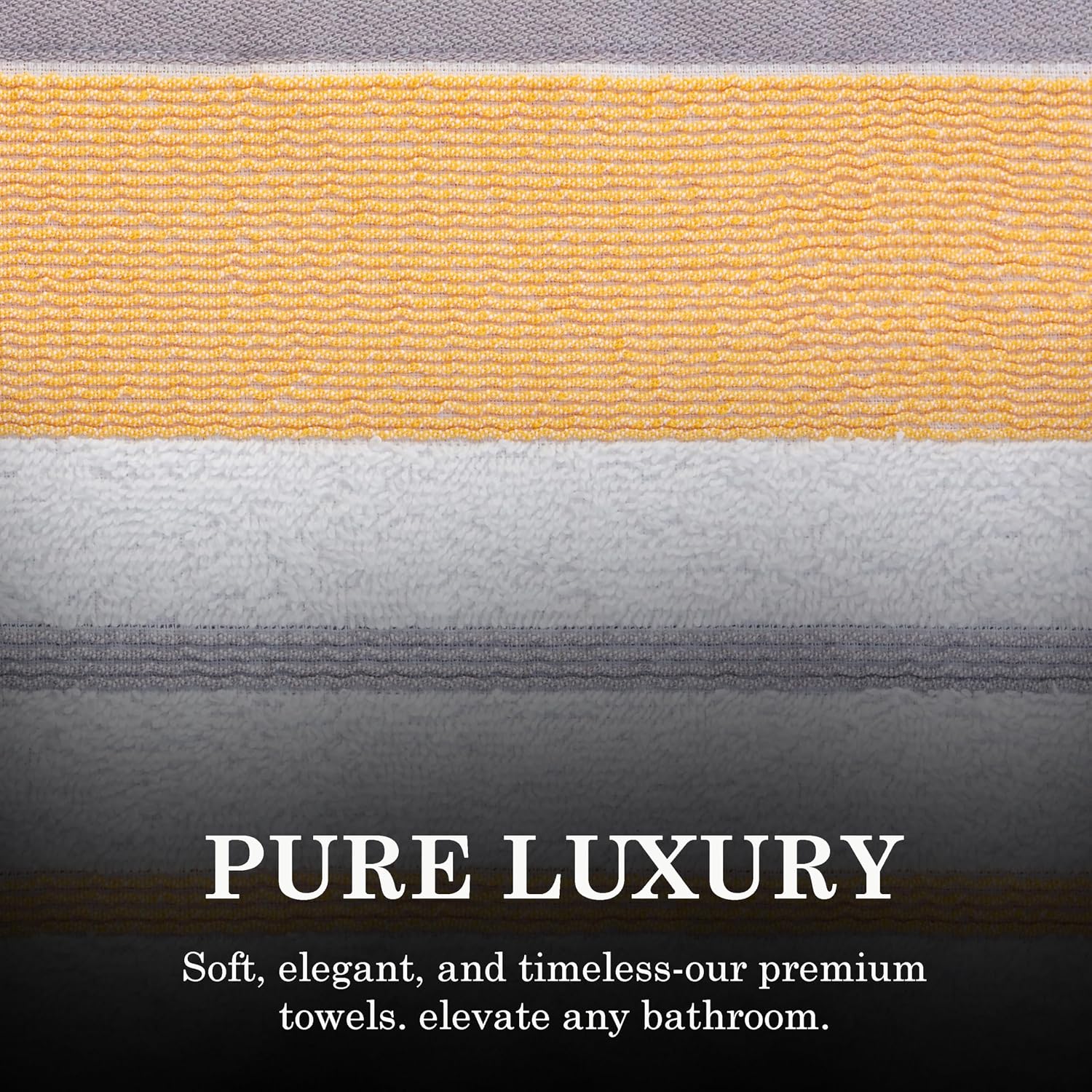 Casa Copenhagen Designed In Denmark White Bay Super Soft 2 Pieces 100% Cotton Large Bath Towel 525 Gsm - Gold/Grey