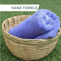 Heelium Bamboo Hand Towel 800 Gsm | Ultra Absorbent & Anti-Bacterial 3x Softer Than Cotton Towels | Pack Of 3 - Iris