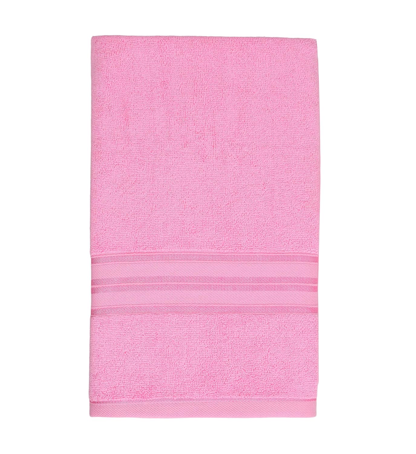 Cotton Bolls Textiles 100% Cotton Bath Towel 600 Gsm | Super Soft & Absorbent Quick-Dry Bath Towel Textured & Durable Cotton Towel (Baby Pink)