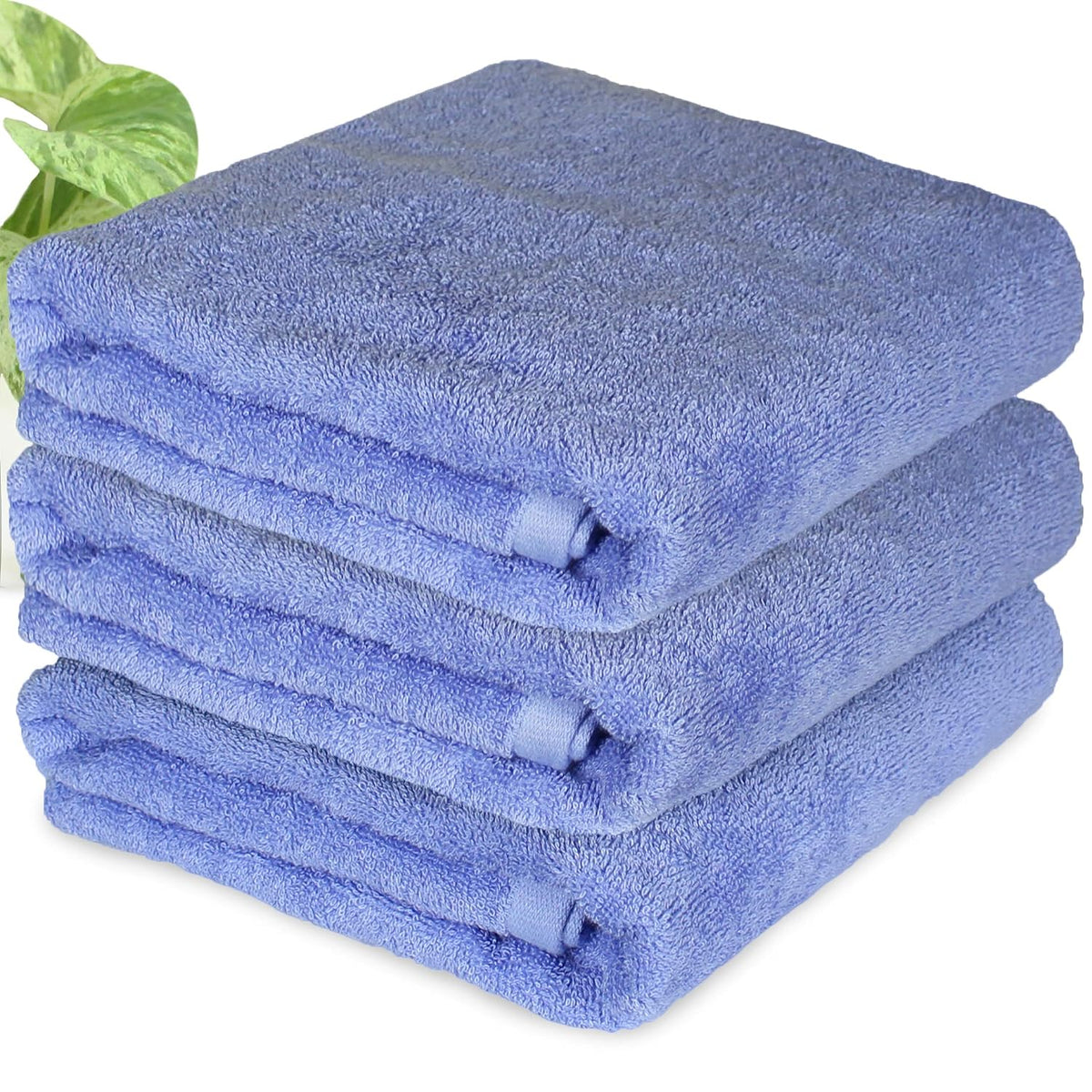 Heelium Bamboo Bath Towel | Lightweight & Quick Drying | Ultra Absorbent Towel 400 Gsm | Pack Of 3 - Iris