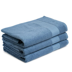 Himeya 100% Bamboo Cotton Bath Towels 1350 Gsm | Bath Towel For Men & Women - Nautical Blue (3 Piece)