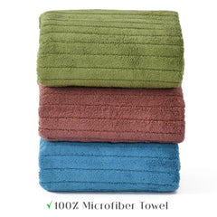 Urbanleaf Stripe Microfiber Hand Towels 320 Gsm | Gym & Workout Towels, Pack Of 3 (Multicolor 3)
