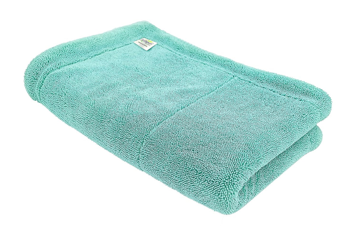 Softspun Microfiber Cloth Towel Set 400 Gsm | Extra Thick Microfiber Cleaning Cloths Perfect For Bike, Auto, Cars Both Interior & Exterior (Aqua Blue)